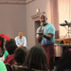 Famed gospel artist BeBe Winans addressing students attending the Children of the Gospel Choir Vocal Workshop at Deal Middle School in Washington, D.C.
Washington Performing Arts.
